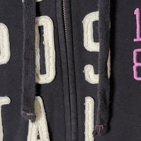 Aeropostale Womens Y2K 2000s Graphic Embroidered Full Zip Hooded Jacket Medium - Picture 8 of 11